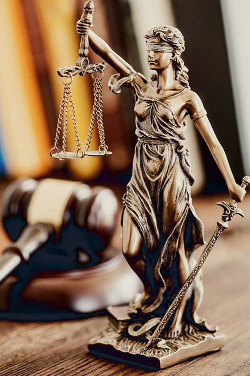 Lady Justice Holding The Scales And Sword